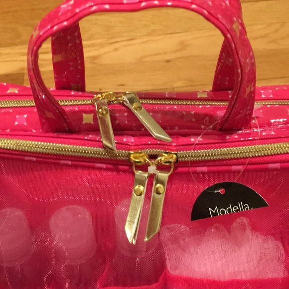 Modella Pink Travel Cosmetics Case NWT - Picture 5 of 7